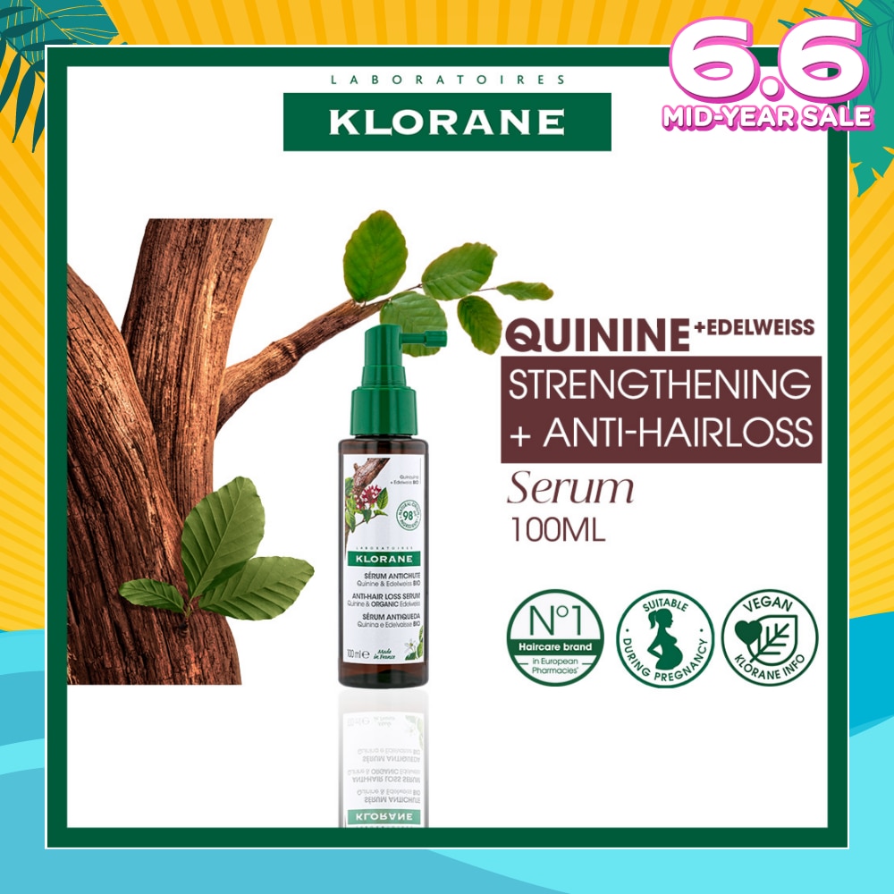 Anti-Hair Loss Quinine & Organic Edelweiss Serum (For All Types Of Hair Loss, Suitable During Pregnancy & Breastfeeding) 100ml