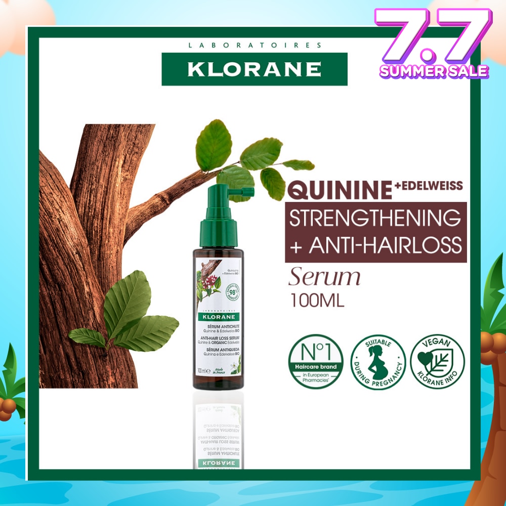 Anti-Hair Loss Quinine & Organic Edelweiss Serum (For All Types Of Hair Loss, Suitable During Pregnancy & Breastfeeding) 100ml
