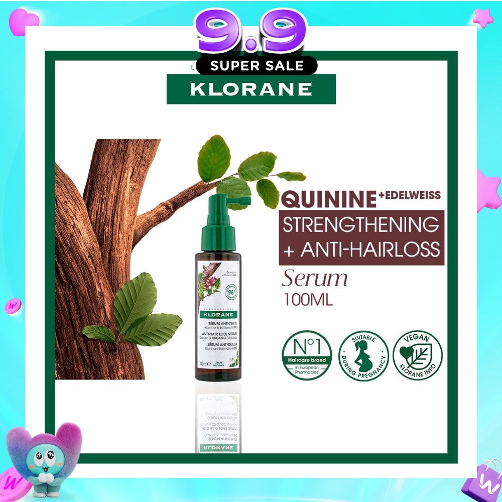 Anti-Hair Loss Quinine & Organic Edelweiss Serum (For All Types Of Hair Loss, Suitable During Pregnancy & Breastfeeding) 100ml image