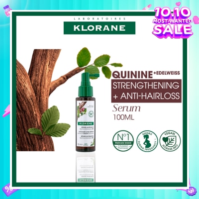 KLORANE Anti-Hair Loss Quinine & Organic Edelweiss Serum (For All Types Of Hair Loss, Suitable During Pregnancy & Breastfeeding) 100ml
