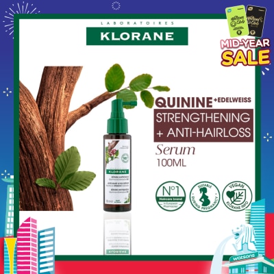 KLORANE Anti-Hair Loss Quinine & Organic Edelweiss Serum (For All Types Of Hair Loss, Suitable During Pregnancy & Breastfeeding) 100ml