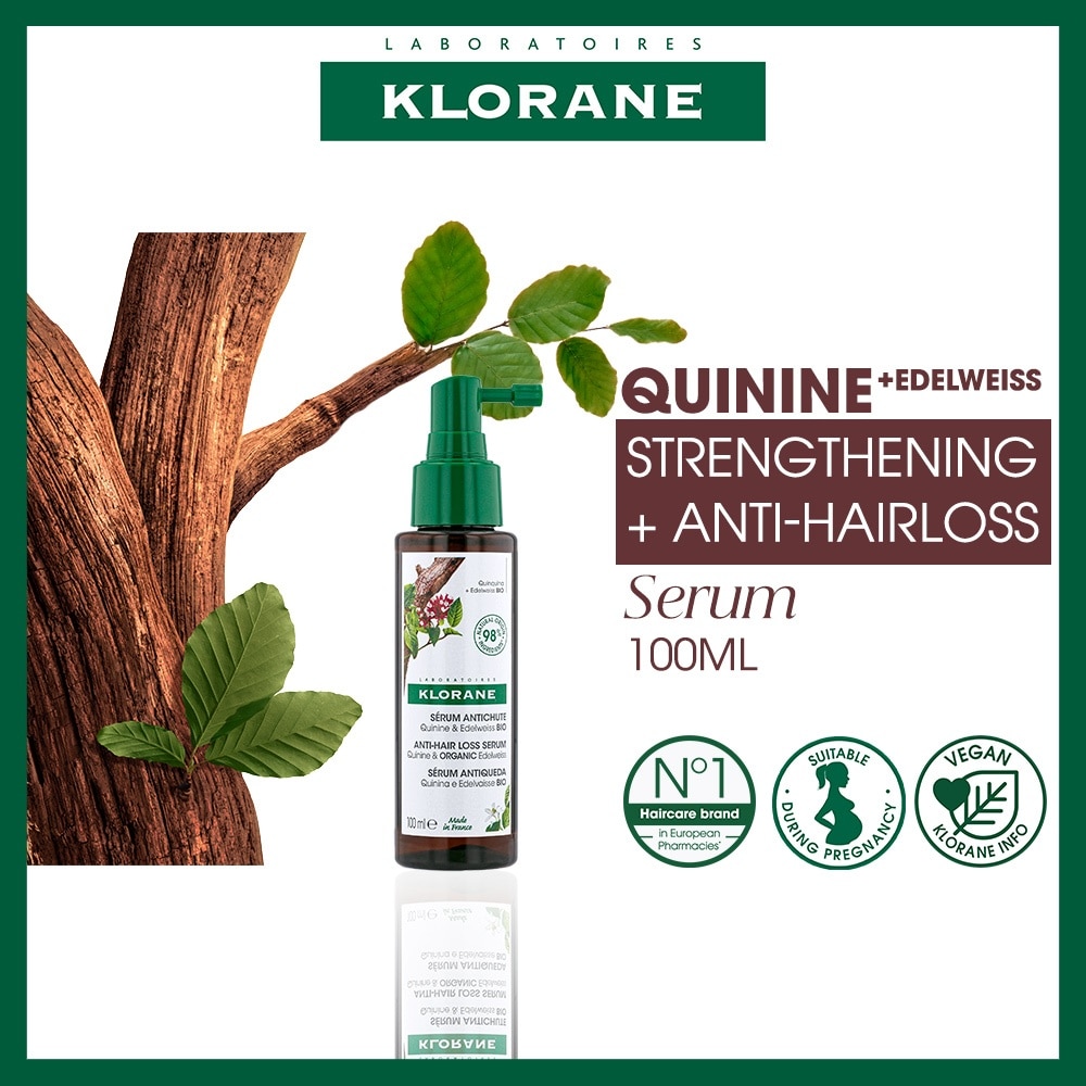 Anti-Hair Loss Quinine & Organic Edelweiss Serum (For All Types Of Hair Loss, Suitable During Pregnancy & Breastfeeding) 100ml