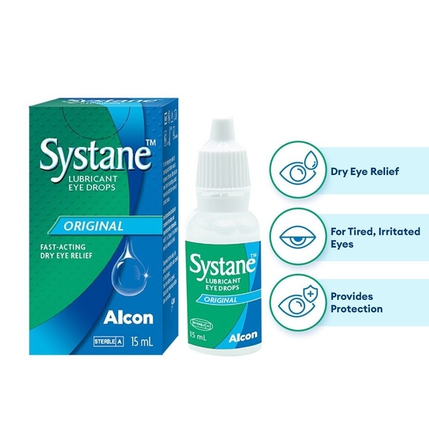 Systane Lubricant Eye Drops (Long Lasting Soothing Comfort for Dry Eyes) 15ml