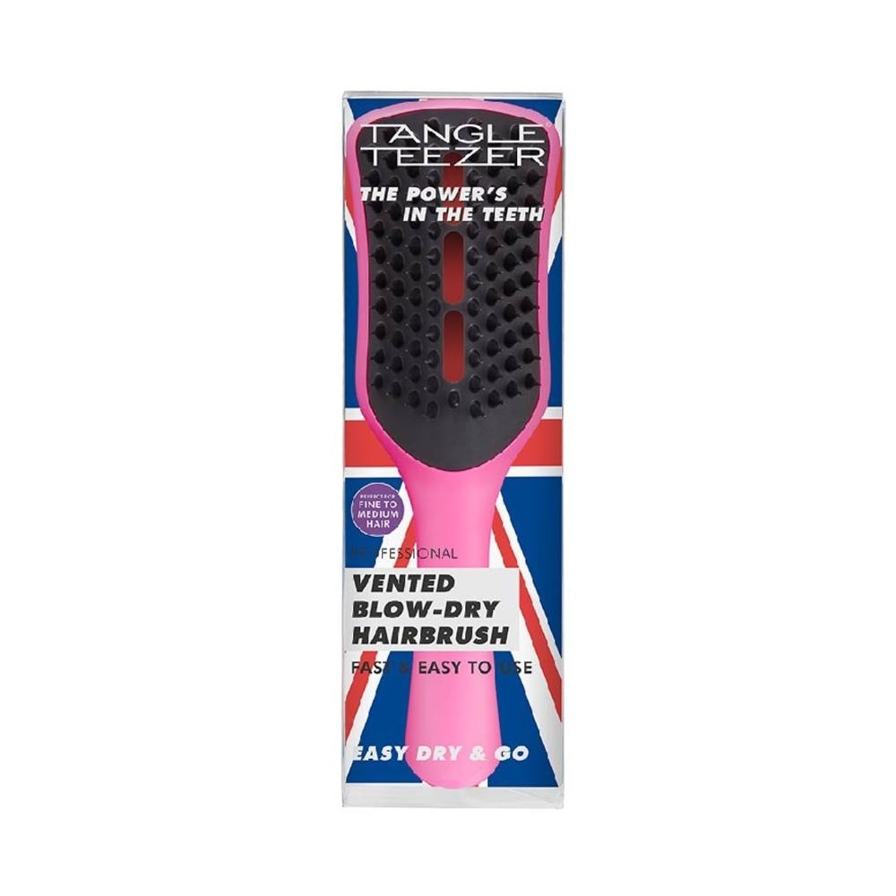 Easy Dry & Go Vented Hairbrush for Natural & Shine Hair Shocking Pink (Suitable for All Hair Types Especially Fine & Medium Hair) 1s