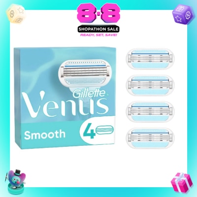GILLETTE VENUS - Smooth Blade Refill (Designed to Avoid Rust) 4s