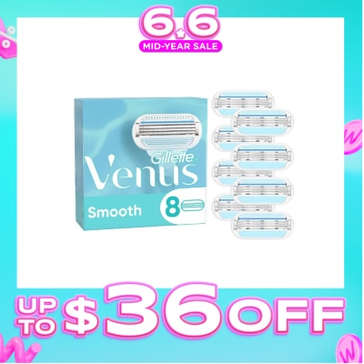 GILLETTE VENUS - Smooth Blade Refill Blades Value Packset (Designed to Avoid Rust) 8s