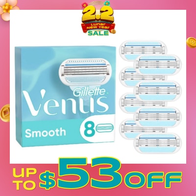 GILLETTE VENUS Smooth Blade Refill Blades Value Packset (Designed to Avoid Rust) 8s