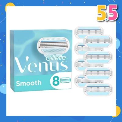GILLETTE VENUS Smooth Blade Refill Blades Value Packset (Designed to Avoid Rust) 8s