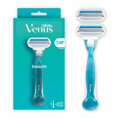 GILLETTE VENUS - Smooth Women's Razor Packset consists Handle 1s + Refill 2s (Designed to Avoid Rust)