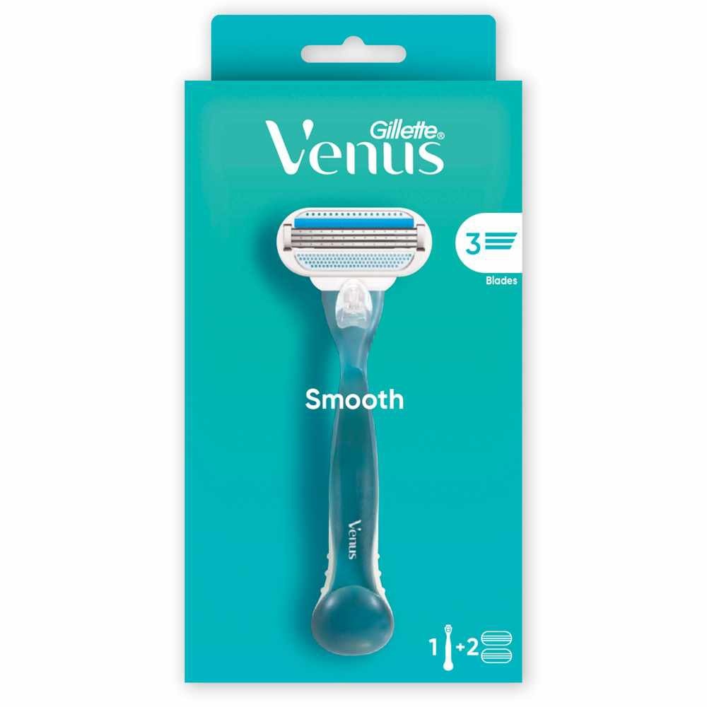 Smooth Women's Razor Packset consists Handle 1s + Refill 2s (Designed to Avoid Rust)