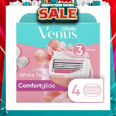 GILLETTE VENUS - Comfortglide White Tea Blade Refill (Designed to Avoid Rust) 4s