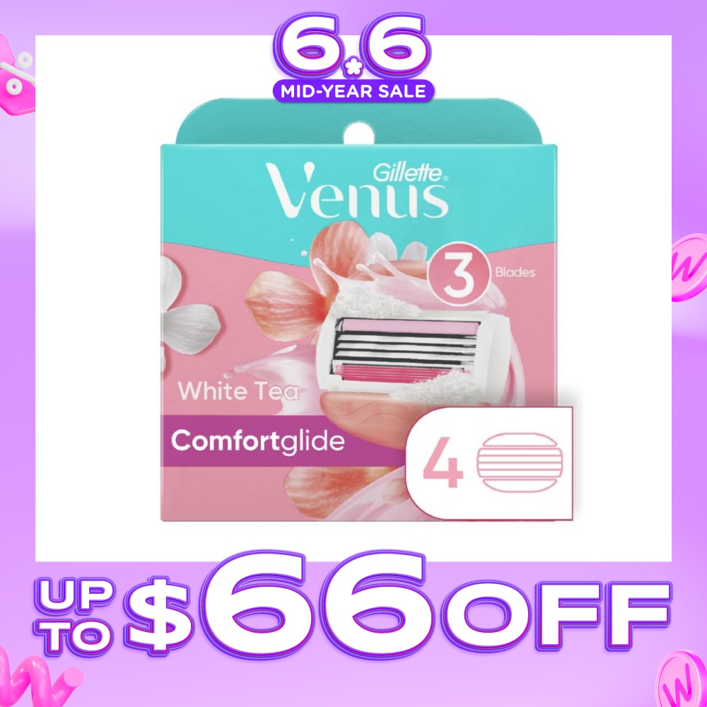 Comfortglide White Tea Blade Refill (Designed to Avoid Rust) 4s