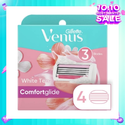 GILLETTE VENUS Comfortglide White Tea Blade Refill (Designed to Avoid Rust) 4s