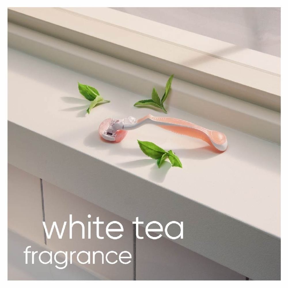 Comfortglide White Tea Women's Razor The Blanc Packset consists Handle 1s + Refill 2s (Designed to Avoid Rust)