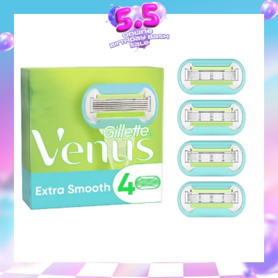 GILLETTE VENUS - Extra Smooth Blade Refill (Designed to Avoid Rust) 4s