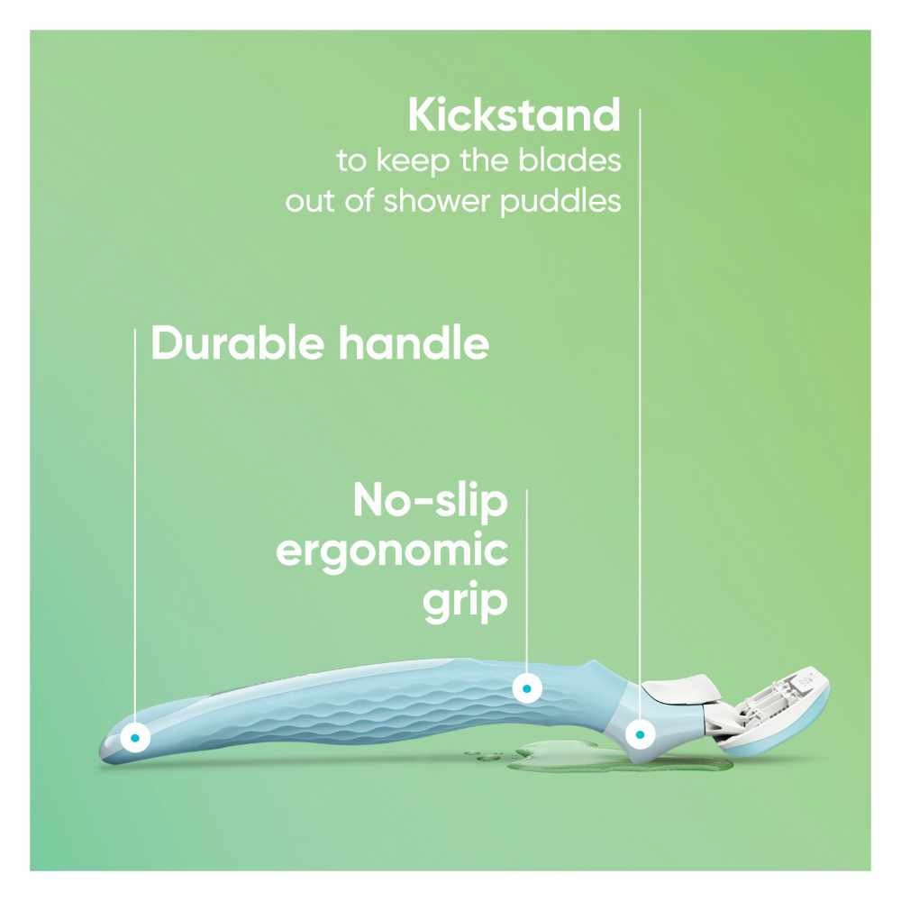 Extra Smooth Women's Razor Packset consists Handle 1s + Refill 2s (Designed to Avoid Rust)