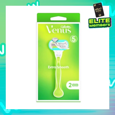 GILLETTE VENUS Extra Smooth Women's Razor Packset consists Handle 1s + Refill 2s (Designed to Avoid Rust)