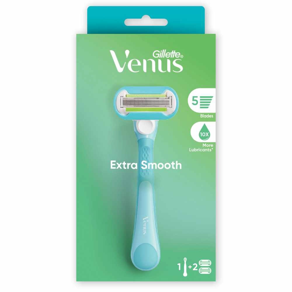 Extra Smooth Women's Razor Packset consists Handle 1s + Refill 2s (Designed to Avoid Rust)