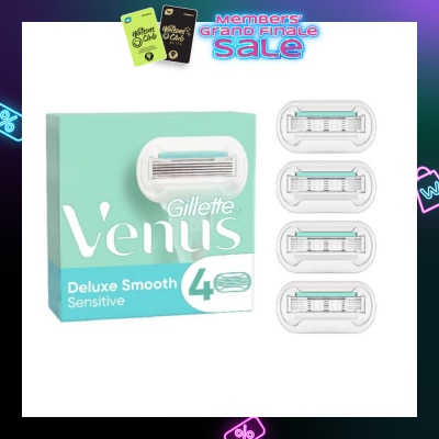 GILLETTE VENUS Deluxe Smooth Sensitive Blade Refill (Designed to Avoid Rust) 4s