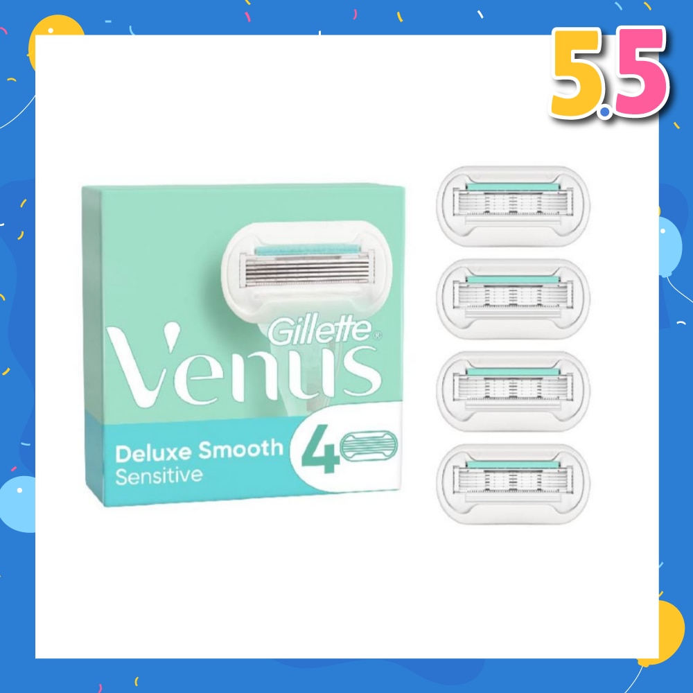 Deluxe Smooth Sensitive Blade Refill (Designed to Avoid Rust) 4s