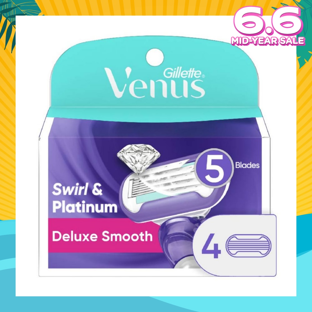 Deluxe Smooth Swirl & Platinum Blade Refill (Designed to Avoid Rust) 4s
