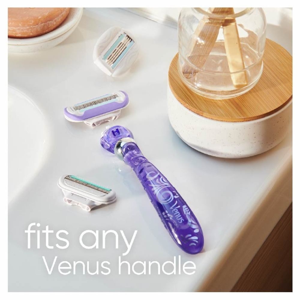 Deluxe Smooth Swirl Women's Razor Packset consists Handle 1s + Refill 2s (Designed to Avoid Rust)