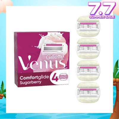 GILLETTE VENUS with OLAY Comfortglide Sugarberry Blade Refill (Designed to Avoid Rust) 4s