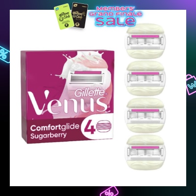 GILLETTE VENUS with OLAY Comfortglide Sugarberry Blade Refill (Designed to Avoid Rust) 4s