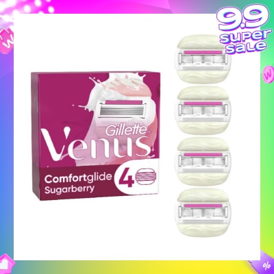 GILLETTE VENUS with OLAY Comfortglide Sugarberry Blade Refill (Designed to Avoid Rust) 4s