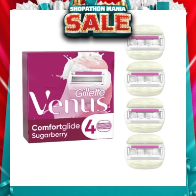 GILLETTE VENUS - with OLAY Comfortglide Sugarberry Blade Refill (Designed to Avoid Rust) 4s