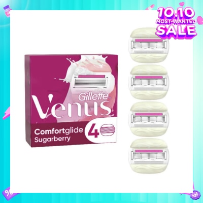 GILLETTE VENUS with OLAY Comfortglide Sugarberry Blade Refill (Designed to Avoid Rust) 4s