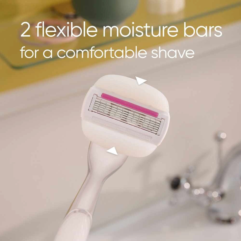 with OLAY Comfortglide Sugarberry Women's Razor Packset consist Handle 1s + Refill 2s (Designed to Avoid Rust)