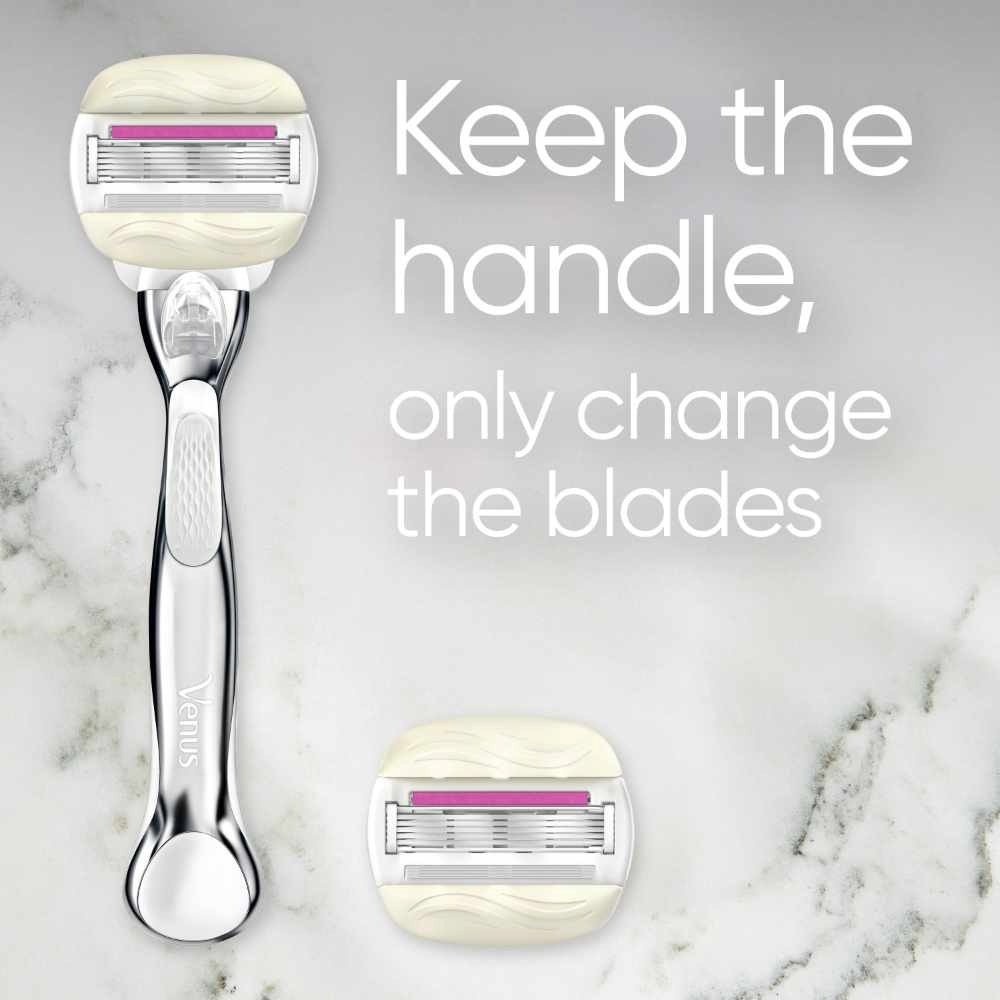 with OLAY Comfortglide Sugarberry Women's Razor Packset consist Handle 1s + Refill 2s (Designed to Avoid Rust)