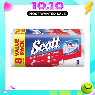 SCOTT Everyday Cleaning Multi Purpose Kitchen Towel 50s x 8 Rolls (per pack) image