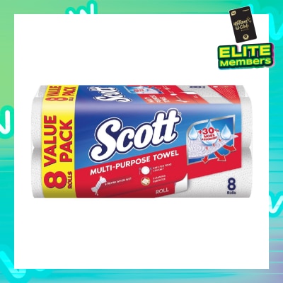 SCOTT Everyday Cleaning Multi-Purpose Kitchen Towel 50s x 8 Rolls (per pack)