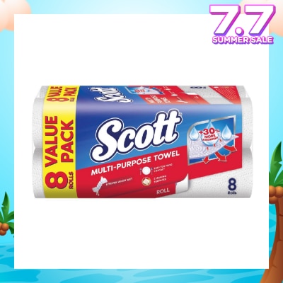 SCOTT Everyday Cleaning Multi-Purpose Kitchen Towel 50s x 8 Rolls (per pack)