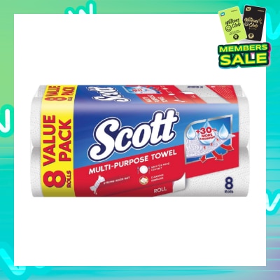 SCOTT Everyday Cleaning Multi-Purpose Kitchen Towel 50s x 8 Rolls (per pack)