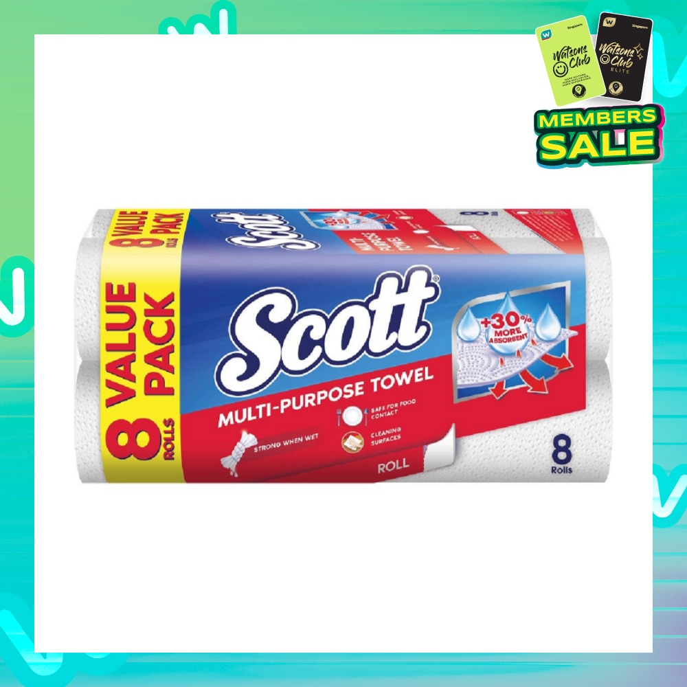 Everyday Cleaning Multi-Purpose Kitchen Towel 50s x 8 Rolls (per pack)