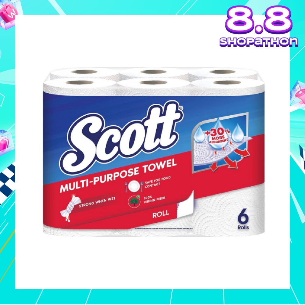 Everyday Cleaning Multi-Purpose Kitchen Towel Virgin Fiber 52s x 6 Rolls
