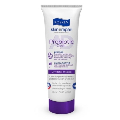 ROSKEN AD Probiotic Cream (For Healthy Skin Microbiome Suitable for Dry Itchy Skin Types) 75ml