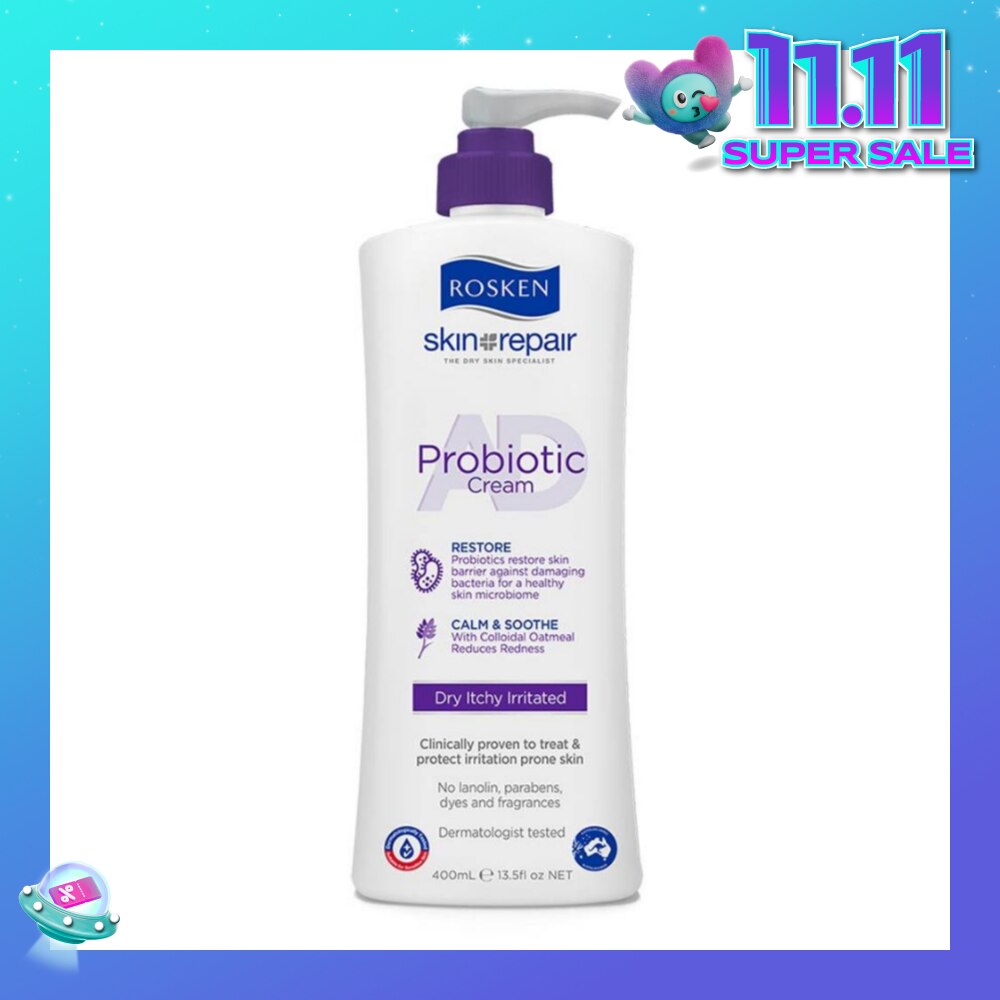 AD Probiotic Cream (For Healthy Skin Microbiome Suitable for Dry Itchy Skin Types) 400ml
