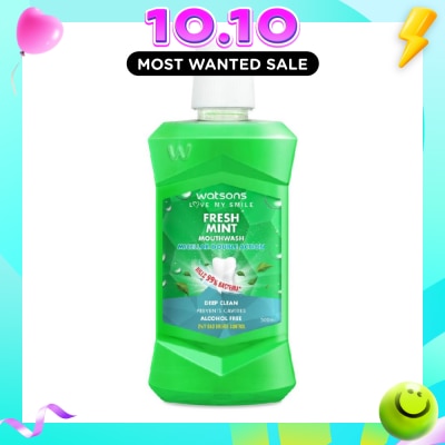 WATSONS Micellar Double Action Fresh Mint Mouthwash 500ml image