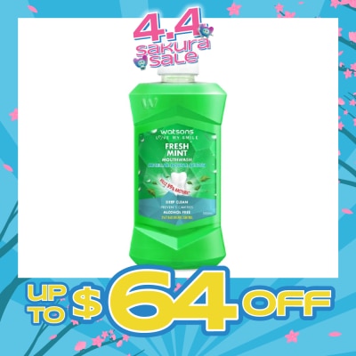 WATSONS - Watsons Micellar Double Action Fresh Mint Mouthwash 500ml