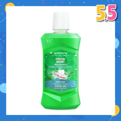 WATSONS Watsons Micellar Double Action Fresh Mint Mouthwash 500ml