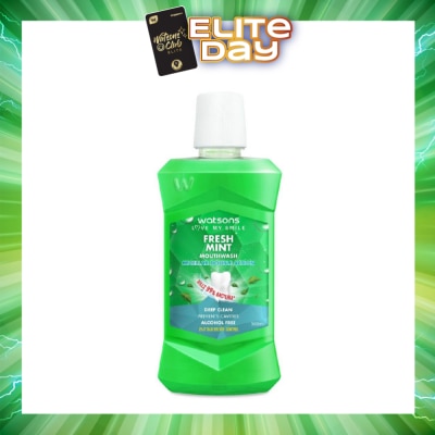WATSONS - Watsons Micellar Double Action Fresh Mint Mouthwash 500ml