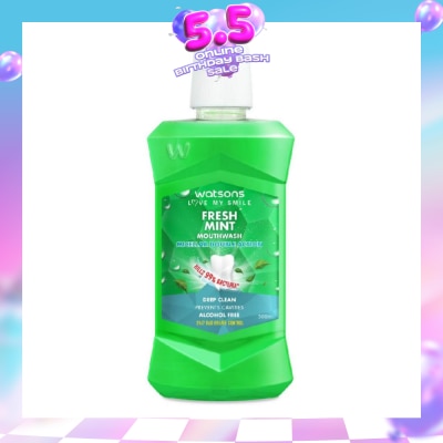 WATSONS - Watsons Micellar Double Action Fresh Mint Mouthwash 500ml