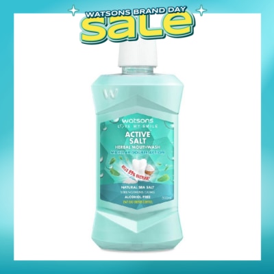 WATSONS - Active Salt Herbal Mouthwash Micellar Double Action Kills 99% Bacteria  500ml