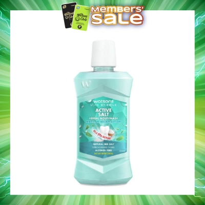 WATSONS - Active Salt Herbal Mouthwash Micellar Double Action Kills 99% Bacteria  500ml