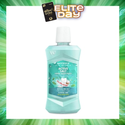 WATSONS - Active Salt Herbal Mouthwash Micellar Double Action Kills 99% Bacteria  500ml