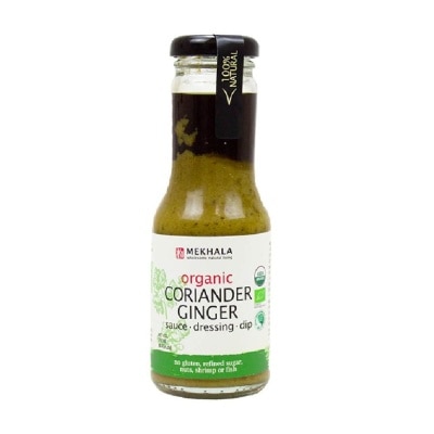 FOOD CULTURE MEKHALA 100% Natural Vegan Organic Coriander Ginger Sauce (Also Can Be Used as Dressing & Dip) 250g